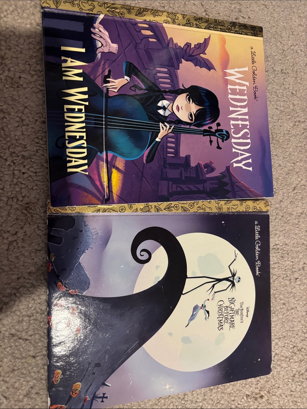 I Am Wednesday, The Nightmare Before Christmas golden book bundle